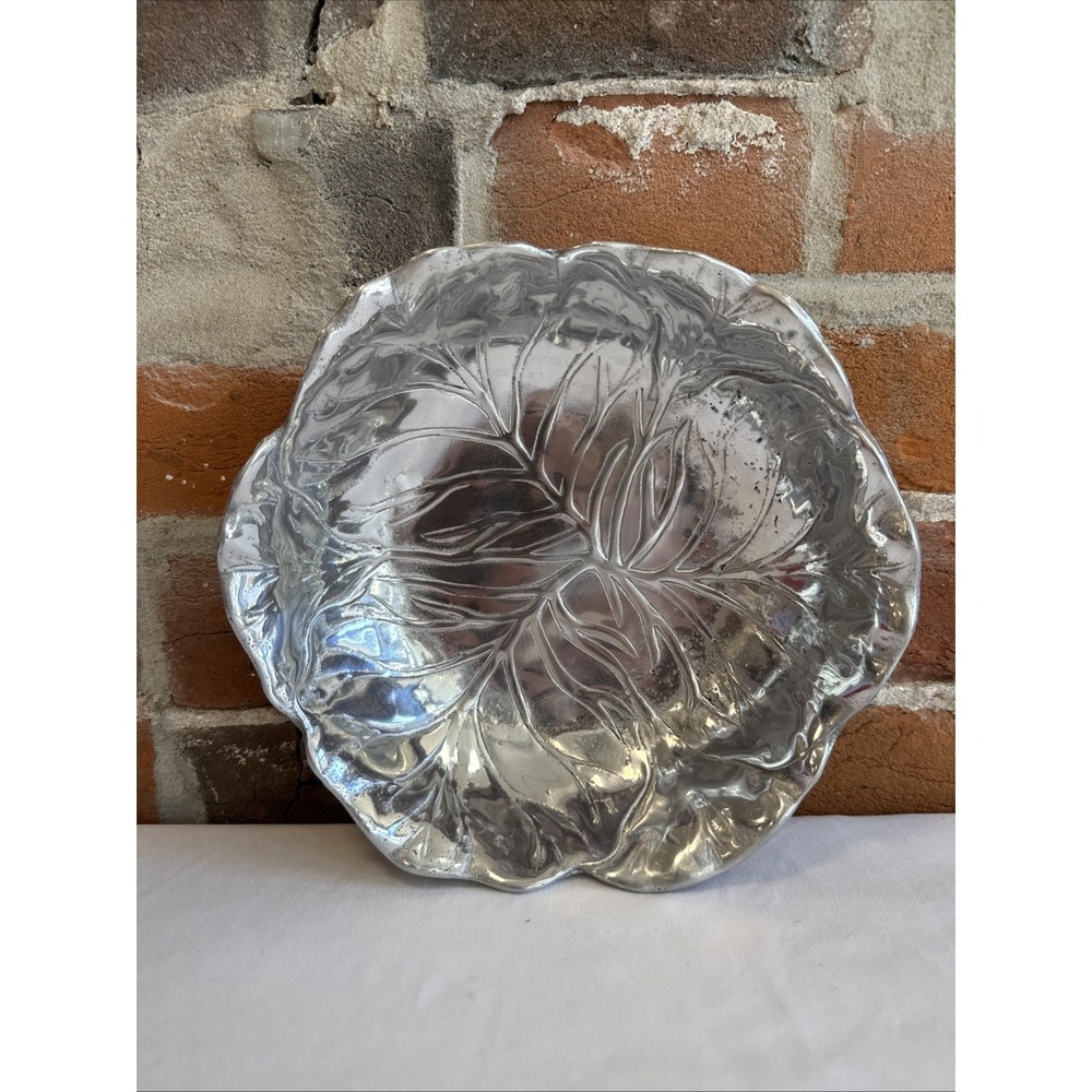 Vintage Cabbage Lettuce Leaf Serving Salad Bowl‎ Dish 80-6288